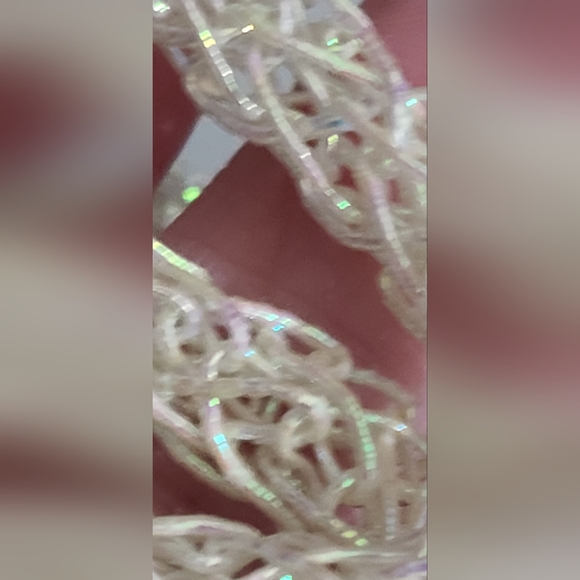 925 sterling designer woven mesh necklace iridescent WV Silver unique Anthro ? - Picture 6 of 15